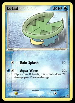 EX-NM Deoxys Lotad Common 63/107 2005 Pokemon TCG - Image 1