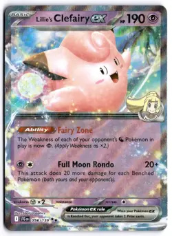 Lillie's Clefairy ex 056/159 Journey Together Double Rare Holo Pokemon TCG MINT - Image 1