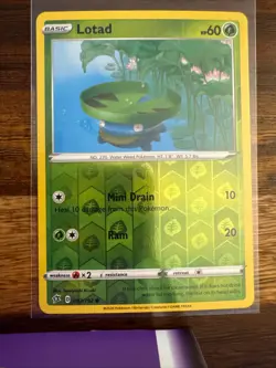 Lotad 007/192 Common Rebel Clash Pokemon Reverse Holo Near Mint - Image 1