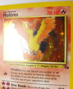 Moltres Holo 12/62 Fossil Unlimited LP Pokemon - Image 3