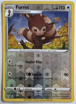 Furret 136/189 Uncommon Darkness Ablaze Pokemon Reverse Holo Lightly Played - Image 1