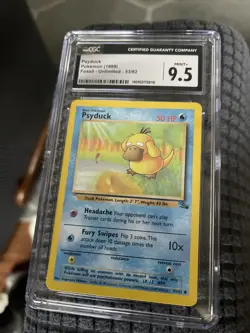 PSYDUCK - FOSSIL UNLIMITED 53/62 - CGC 9.5 MINT 1999 POKEMON - VINTAGE - Image 1