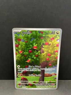 Applin 185/167 Illustration Rare Twilight Masquerade Pokemon Near Mint - Image 1