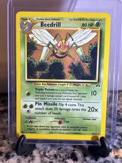 2001 Pokemon Neo Discovery Beedrill Lightly Played No. 18/75 - Image 1