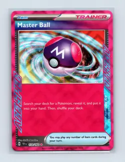 Master Ball 153/162 ACE SPEC Rare Temporal Forces Pokemon Near Mint - Image 1