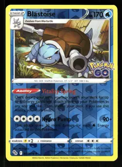 Blastoise 017/078 Pokemon GO Reverse Holo Rare NM - Image 1