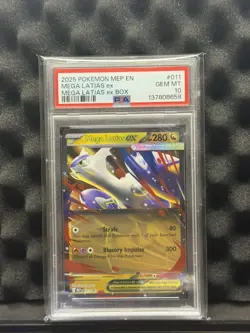 PSA 10 MEGA LATIAS EX #011 BLACK STAR PROMO 2025 POKEMON MEP EN MEGA LATIAS BOX - Image 1