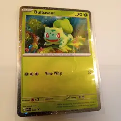 Pokemon Scarlet & Violet 151 Bulbasaur SVP 046 Cosmos Holo Black Star Promo NM - Image 2