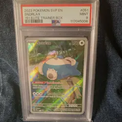 PSA 9 Snorlax 051 Scarlet & Violet: 151 (ETB) Black Star Promo Pokemon TCG MINT - Image 1