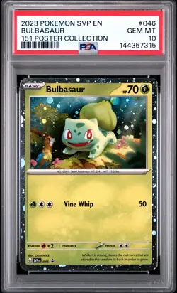 2023 POKEMON SVP EN-SV BSP #046 BULBASAUR 151 POSTER COLLECTION PSA 10 - Image 1