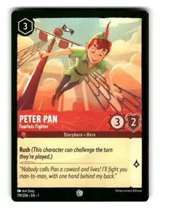 Disney Lorcana The First Chapter 119/204 EN1 Peter Pan - Fearless Fighter - Image 1