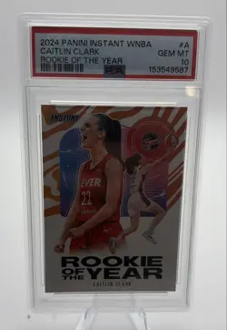 2024-25 Panini Instant WNBA - Caitlin Clark Rookie of the Year PSA 10. - Image 1