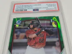 JUNIOR FRANCO 2023 Bowman Chrome Green Lava Rookie Auto /99 PSA 10 GEM MT - Image 3