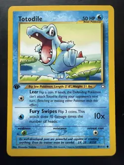 Pokemon Totodile Neo Genesis 81/111 Common 1st Edition (NM) - Image 1