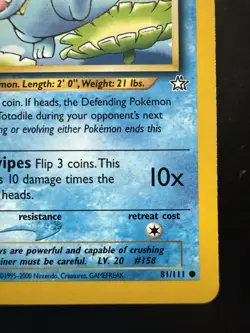 Pokemon Totodile Neo Genesis 81/111 Common 1st Edition (NM) - Image 5
