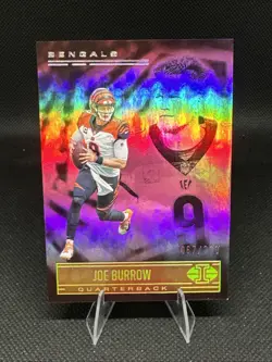 2021 Panini Illusions Joe Burrow Trophy Collection Pink /399 #40 Bengals - Image 1