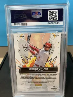 2022 DONRUSS OPTIC SHOHEI OHTANI #BS3 BOMB SQUAD-HOLO PSA 9 MINT - Image 3