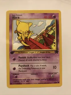 Pokemon TCG Team Rocket Abra 1st Edition 49/82 Card - Image 1
