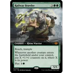 Railway Brawler (extended Art) M/NM Magic MTG Outlaws Of Thunder Junction - Image 1