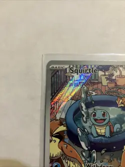 Pokemon TCG Squirtle Stellar Crown Illustration Card 148/142 Near Mint Condition - Image 2