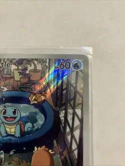 Pokemon TCG Squirtle Stellar Crown Illustration Card 148/142 Near Mint Condition - Image 3