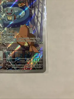 Pokemon TCG Squirtle Stellar Crown Illustration Card 148/142 Near Mint Condition - Image 5