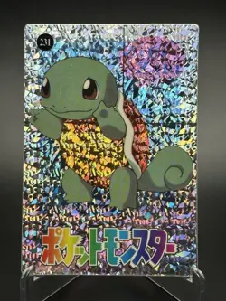 Squirtle 231 Mew 229 Vintage Pokemon Japanese Sticker Card LP - Image 1