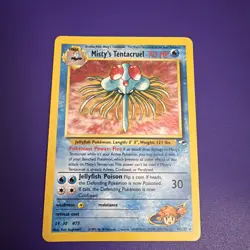 Pokemon TCG Misty's Tentacruel Holo Rare Card 10/132 2000 Unlimited Gym Heroes - Image 1