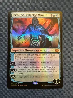MTG Jace, the Perfected Mind - Promo: Phyrexia: All Will Be One (PPONE) NM Foil - Image 1