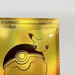Trainer Poke Ball SWSH146 Gold Promo Pikachu Pokemon Card 25th Celebrations NM/M - Image 2