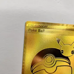 Trainer Poke Ball SWSH146 Gold Promo Pikachu Pokemon Card 25th Celebrations NM/M - Image 3