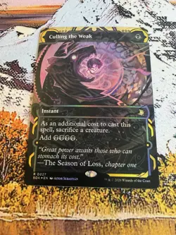 Culling The Weak - 0027 -FOIL- Borderless- Secrets of Strixhaven - MTG - NM - Image 1