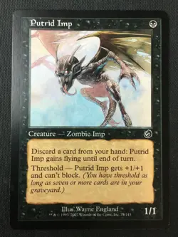 MTG Torment #77 Putrid Imp LP - Image 1
