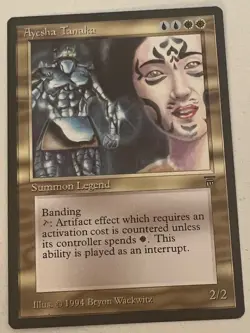 Magic the Gathering MTG Legends Ayesha Tanaka NM- (Beta Bob) - Image 1