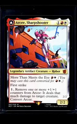 2022 MTG Magic The Gathering BOT Transformers #7 Arcee Sharpshooter - Image 1