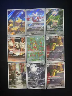 Pokemon Mega Evolution IR EN Helioptile Delibird 143/132 Full Art HoloLot*9 HT88 - Image 1