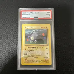 Pokemon Card PSA 9 MINT 1999 GAME BASE SET 53 MAGNEMITE - Image 1