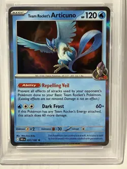 2025 Pokemon DRI EN Team Rocket’s Articuno Holo Rare PSA 9 Mint Destined Rivals - Image 2
