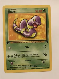 Pokemon TCG Team Rocket Ekans 1st Edition 56/82 Card - Image 1