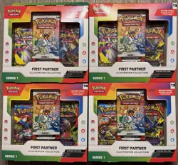 Pokemon TCG First Partner Illustration Collection Series 1 New Sealed Lot Of 4 - Image 1