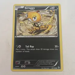 Scraggy 58/106 Regular XY Flashfire Pokemon TCG NM 2014 - Image 1