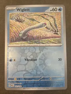 Wiglett 052/182 Sv04: Paradox Rift Reverse Holo Pokemon TCG NM Tomokazu Komiya - Image 1