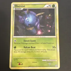 Illumise 64/102 Regular HGSS Triumphant Pokemon TCG LP 2010 - Image 1