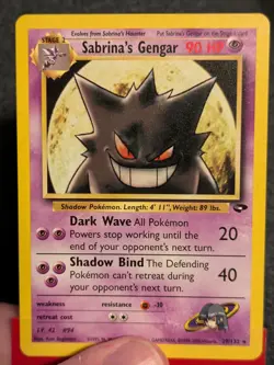 Pokemon Sabrina's Gengar, Haunter, Gastly Gym Challenge Lot of 3 Cards non-holo - Image 2
