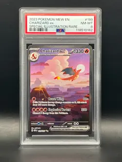 2023 Pokemon 151 -Charizard Ex 199/165 Special Illustration Rare - PSA NM-MT 8 - Image 1