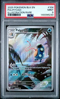 PSA 9 Mint Palpitoad 104/086 Sv: Black Bolt Holo Pokemon Card - Image 1