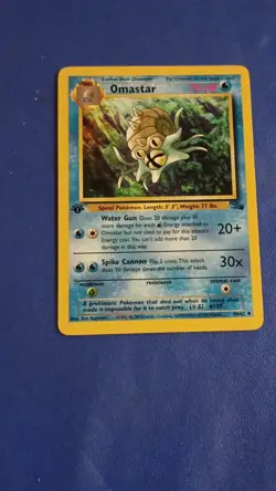 Pokemon TCG Omastar 1st Edition 40/62 Fossil 70 HP English - Image 1