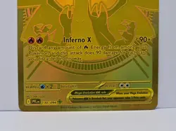 Gold Mega Charizard X EX Phantasmal Flames 130/094 Pokemon 🔥 - Image 4