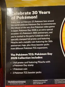 FREE SHIPPING Pokemon Day 2026 Collection 30 Year Commemorative Box Brand New X4 - Image 4