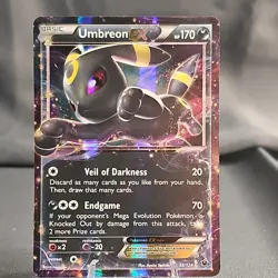 Pokemon Umbreon EX Ultra Rare Holo 55/124 Fates Collide 2016 LP-NM - Image 1